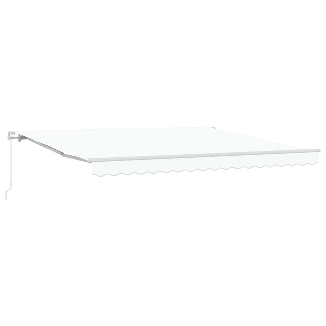 Inklapbaar Zonnescherm Wit 400 × 300 Cm Polyester En Aluminium Beige (Anthraciet Frame)