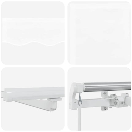 Uitschuifbare Luifel Stof En Aluminium Wit
