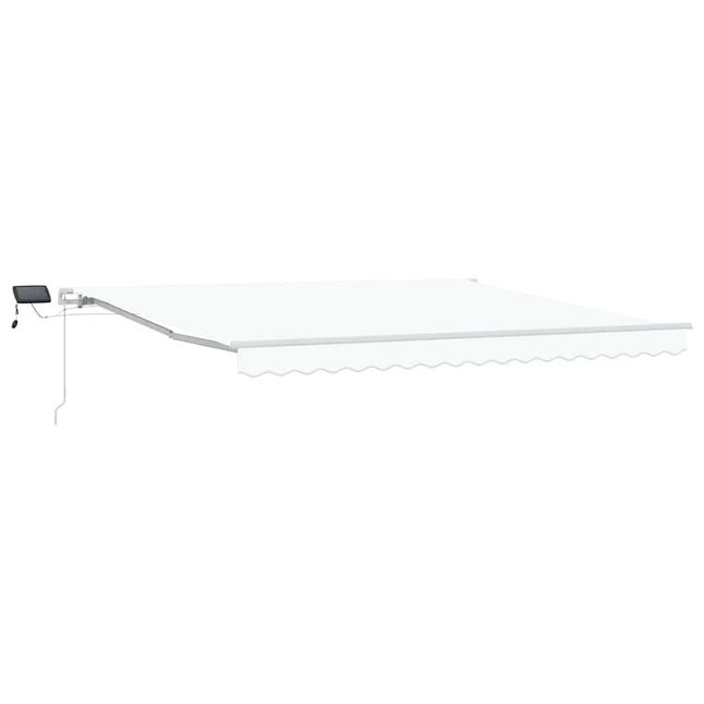 Uitschuifbare Luifel Stof En Aluminium Wit