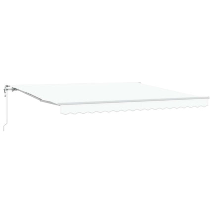 Uitschuifbare Luifel Stof En Aluminium Wit