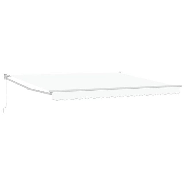 Inklapbaar Zonnescherm Wit 400 × 300 Cm Polyester En Aluminium Wit