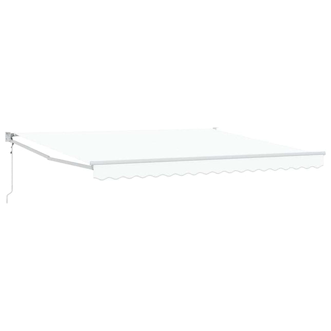 Inklapbaar Zonnescherm Wit 400 × 300 Cm Polyester En Aluminium Wit