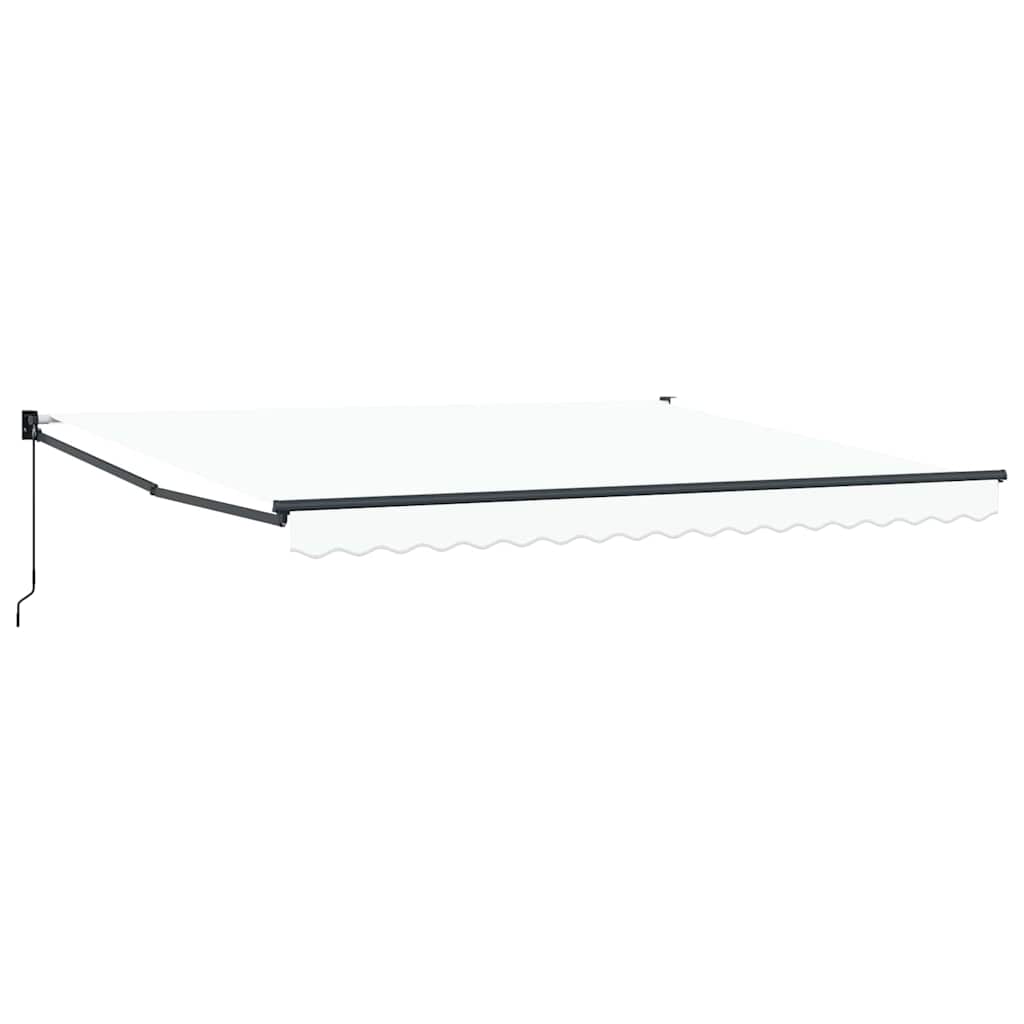 Inklapbaar Zonnescherm Wit 400 × 300 Cm Polyester En Aluminium Wit