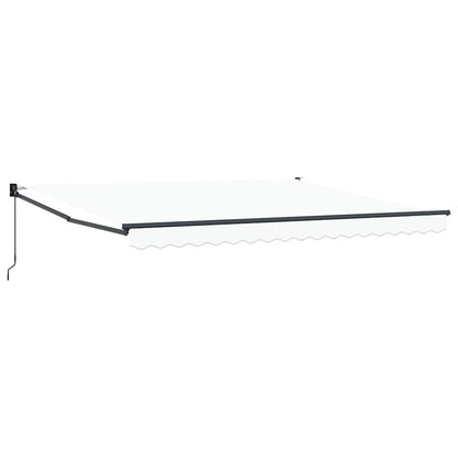 Inklapbaar Zonnescherm Wit 400 × 300 Cm Polyester En Aluminium Wit