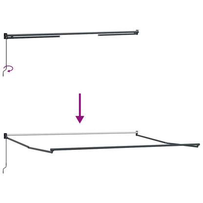Inklapbaar Zonnescherm Wit 400 × 300 Cm Polyester En Aluminium Wit