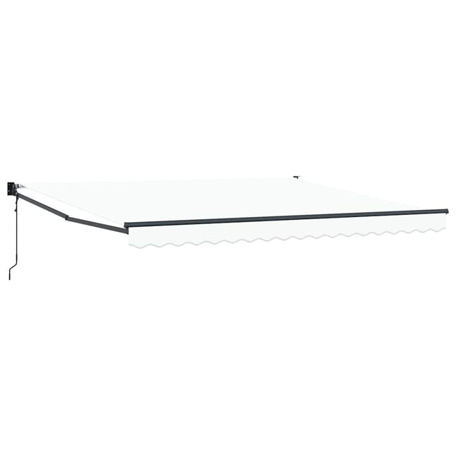 Inklapbaar Zonnescherm Wit 400 × 300 Cm Polyester En Aluminium Wit