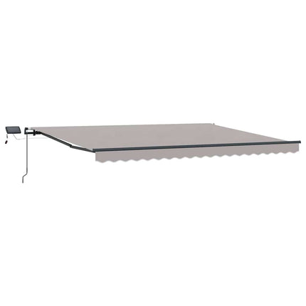 Uitschuifbare Luifel Stof En Aluminium Lichtgrijs