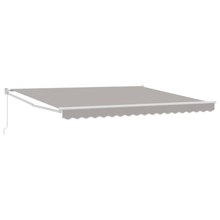 Uitschuifbare Luifel Lichtgrijs 400 × 300 Cm Lichtgrijs (Wit Frame)