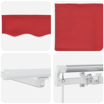 Uitschuifbare Luifel Stof En Aluminium Rood