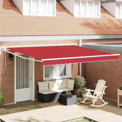 Uitschuifbare Luifel 300 X 250 X 165 Cm Rood