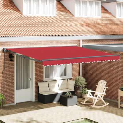 Zijde Frame Rood 300 X 250 Cm Polyester Met Pu-Coating Rood (Anthraciet Frame)