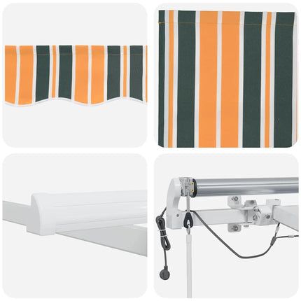 Uitschuifbare Luifel Polyester Groen En Geel