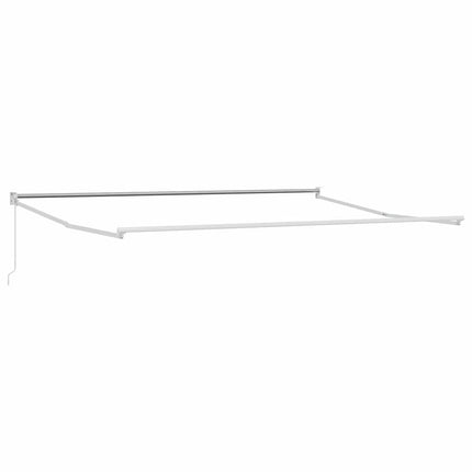 Uitschuifbare Luifel Meerkleurig 400 × 300 Cm Groen En Geel (Wit Frame)