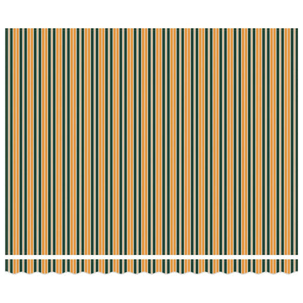 Uitschuifbare Luifel Meerkleurig 400 × 300 Cm Groen En Geel (Wit Frame)