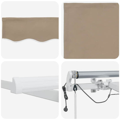 Inklapbaar Zonnescherm Polyester En Metaal Beige