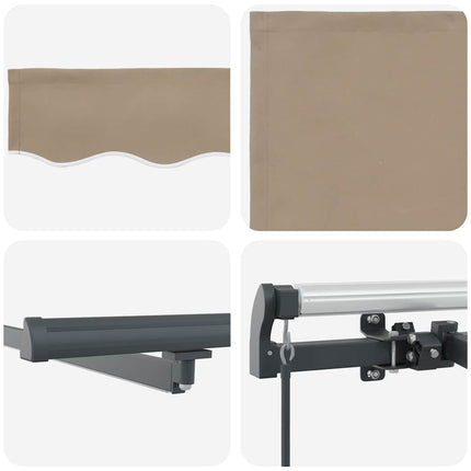 Uitschuifbare Luifel Stof En Aluminium Beige