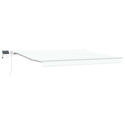 Uitschuifbare Luifel 400 × 300 Cm Stof En Aluminium Wit
