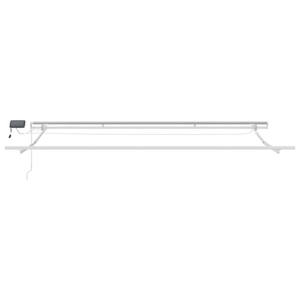 Uitschuifbare Luifel 400 × 300 Cm Stof En Aluminium Wit