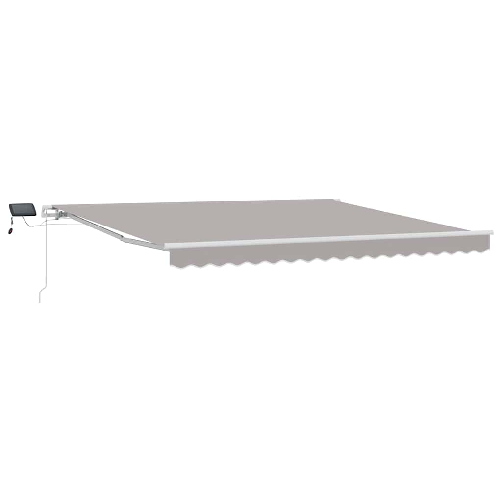 Inklapbaar Zonnescherm Met 400 ×350 Cm Stof Lichtgrijs
