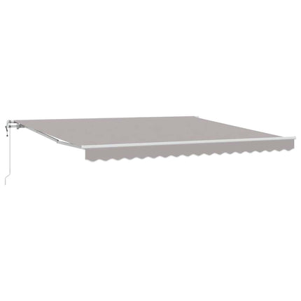 Uitschuifbare Luifel 400 × 350 Cm Stof En Aluminium Lichtgrijs