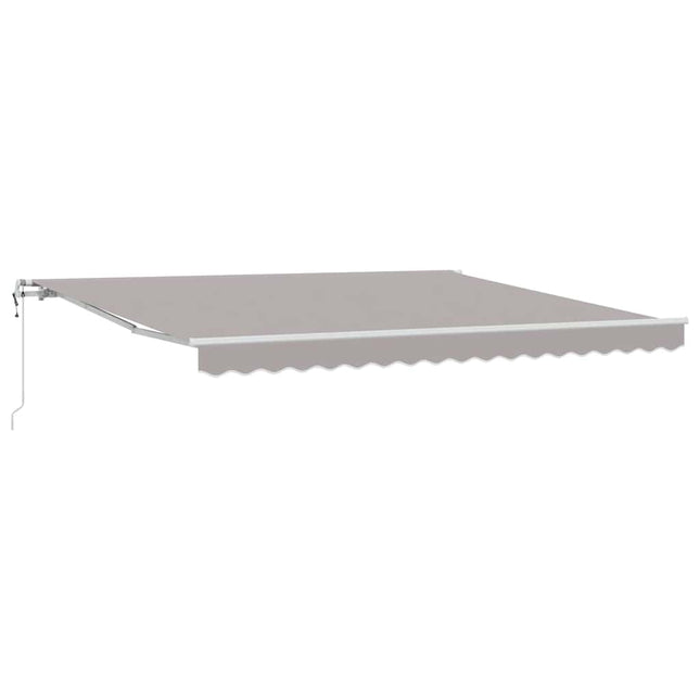 Uitschuifbare Luifel 400 × 350 Cm Stof En Aluminium Lichtgrijs