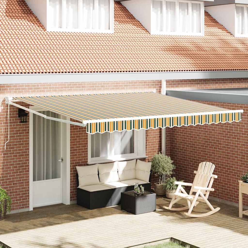 Markies Groen En Wit 400 X 350 X 165 Cm Polyester En Metaal Groen En Geel