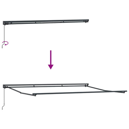 Inklapbaar Zonnescherm Antraciet 450 × 300 Cm Anthraciet (Anthraciet Frame)