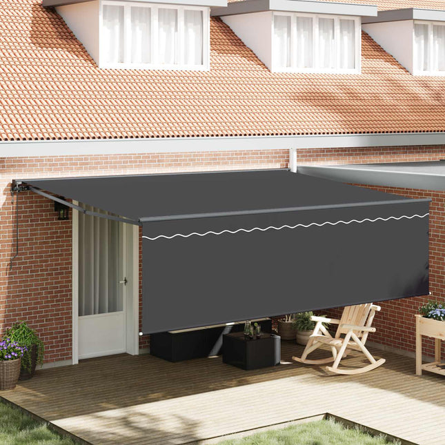Inklapbaar Zonnescherm Antraciet 450 × 350 Cm Anthraciet (Anthraciet Frame)