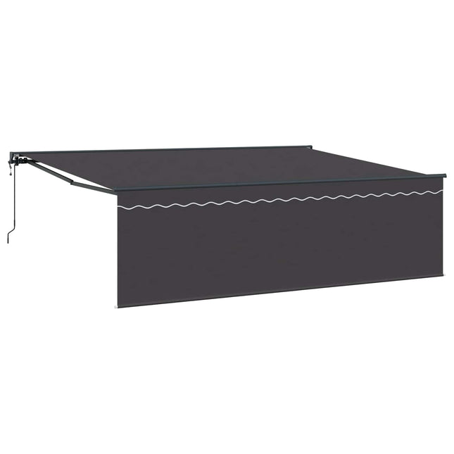 Inklapbaar Zonnescherm Antraciet 450 × 350 Cm Anthraciet (Anthraciet Frame)