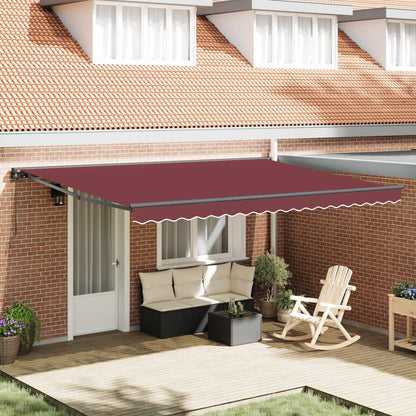 Zijde Frame Bordeauxrood 450 × 300 Cm Polyester Met Pu-Coating Bordeaux (Anthraciet Frame)