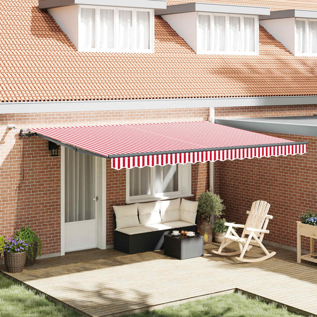 Luifeldoek Met Polyester Rood En Wit