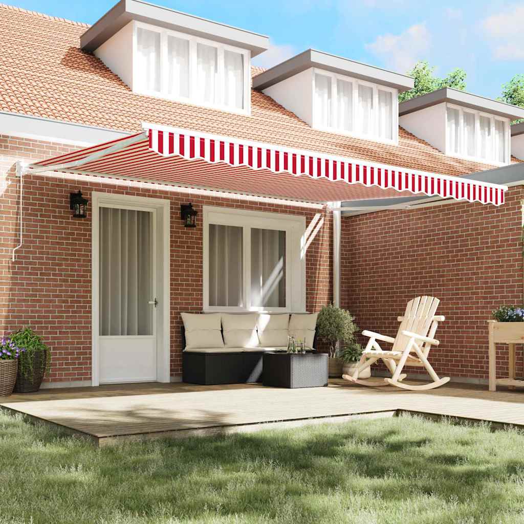 Markies Rood En Wit 450 X 300 X 165 Cm Polyester En Metaal Rood En Wit