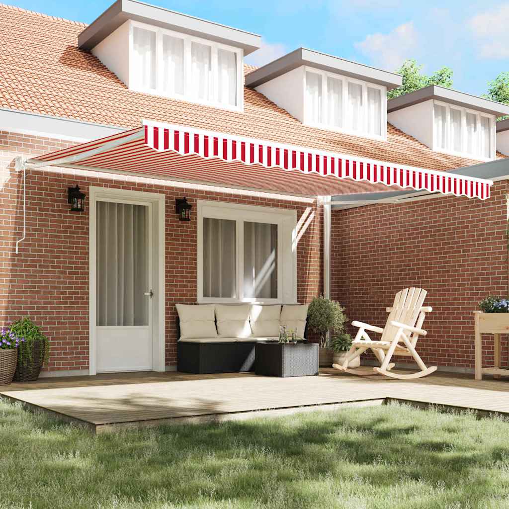 Markies Rood En Wit 450 X 300 X 165 Cm Polyester En Metaal Rood En Wit