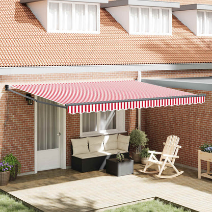 Markies Rood En Wit 450 X 300 X 165 Cm Polyester En Metaal Rood En Wit