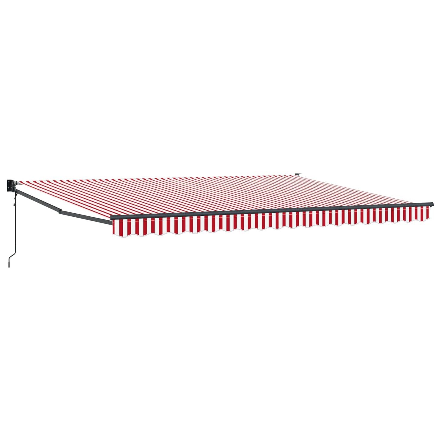 Inklapbaar Zonnescherm Rood En Wit 450 × 300 Cm Rood En Wit
