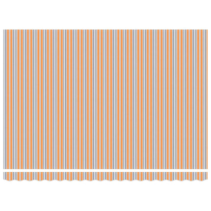 Uitschuifbare Luifel Meerkleurig Stof En Aluminium Oranje/Grijs/Blauw/Wit