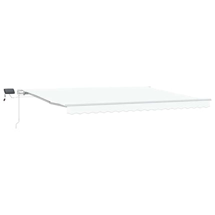 Uitschuifbare Luifel Stof En Aluminium Wit