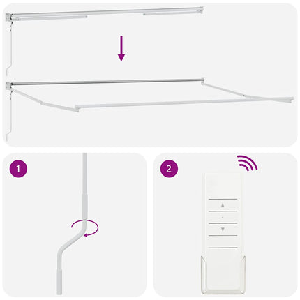 Uitschuifbare Luifel Lichtgrijs 450 X 300 X 165 Cm Lichtgrijs (Wit Frame)