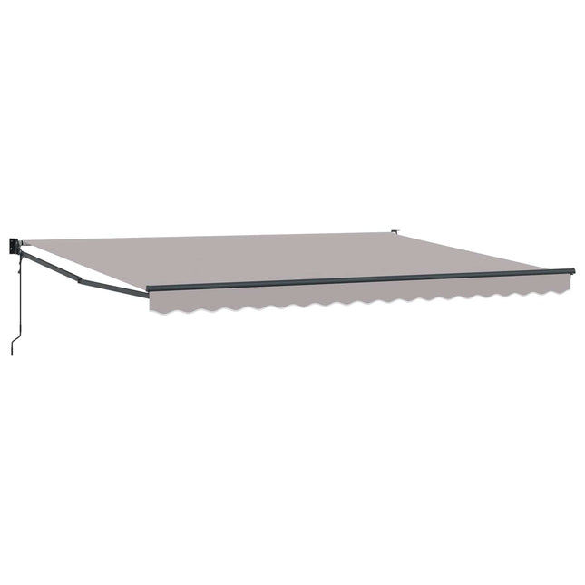 Uitschuifbare Luifel Lichtgrijs 450 X 300 X 165 Cm Lichtgrijs (Anthraciet Frame)