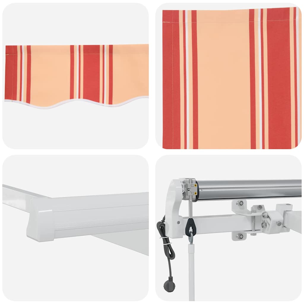 Elektrisch Uittrekbaar Zonnescherm 450 × 350 Cm Geel En Oranje