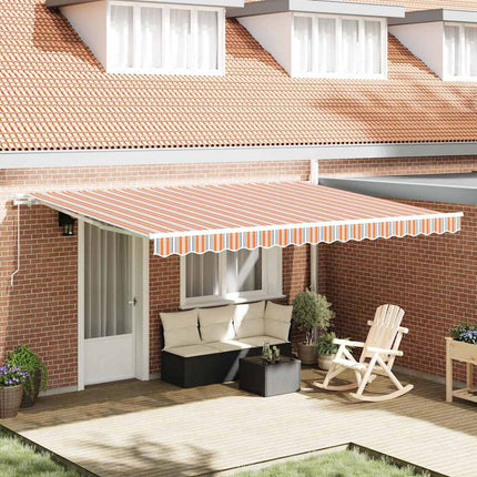 Uitschuifbare Luifel Meerkleurig Oranje/Grijs/Blauw/Wit