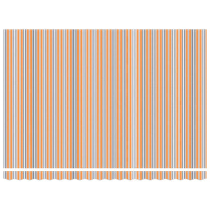 Elektrisch Uittrekbaar Zonnescherm Multikleur 450 × 350 Cm Oranje, Grijs, Blauw En Wit