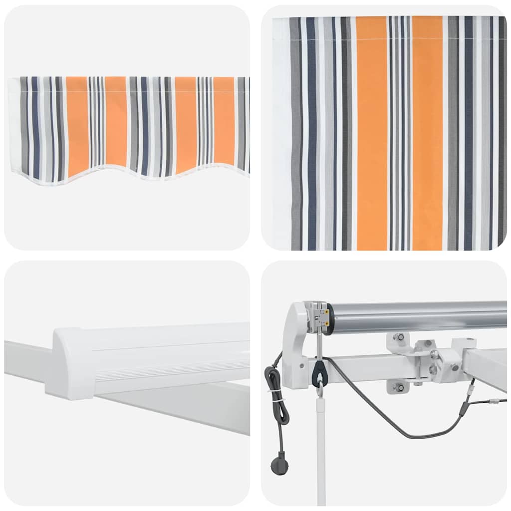 Inklapbaar Zonnescherm Multikleur Blauw En Oranje
