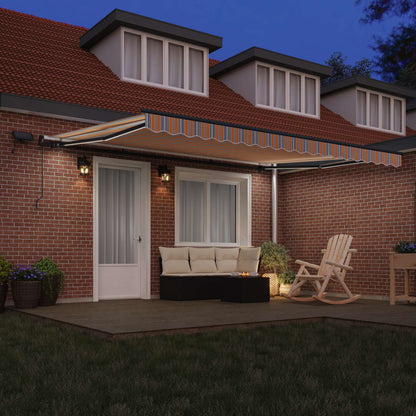 Inklapbaar Zonnescherm Multikleur Stof Oranje/Grijs/Blauw/Wit