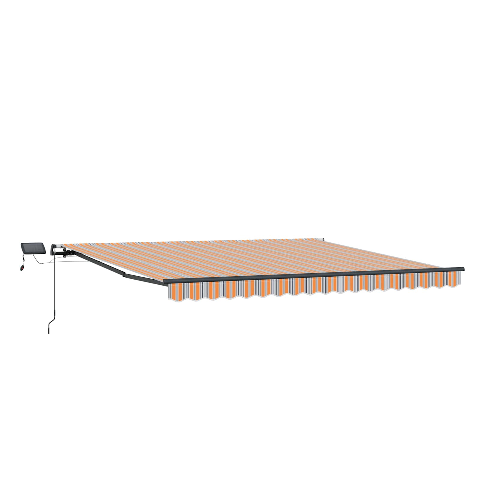 Inklapbaar Zonnescherm Multikleur Stof Oranje/Grijs/Blauw/Wit