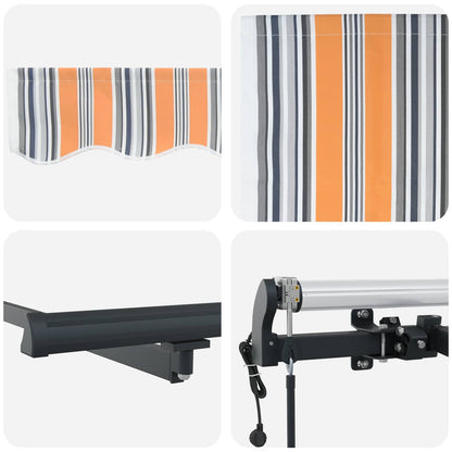 Inklapbaar Zonnescherm Multikleur Blauw En Oranje