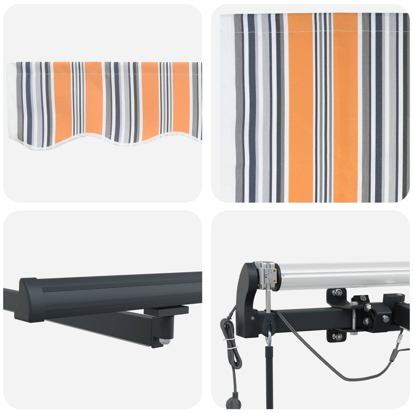Luifeldoek Met Multikleur Polyester Blauw En Oranje