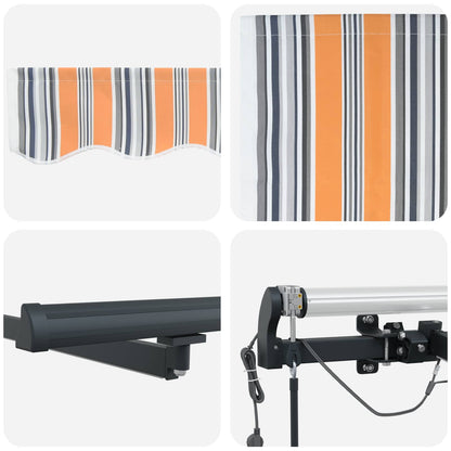 Luifeldoek Met Multikleur Polyester Blauw En Oranje