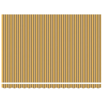 Uitschuifbare Luifel Meerkleurig 450 × 350 Cm Stof En Aluminium Geel/Grijs/Wit
