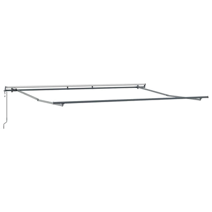 Uitschuifbare Luifel Meerkleurig Stof En Aluminium Geel/Grijs/Wit